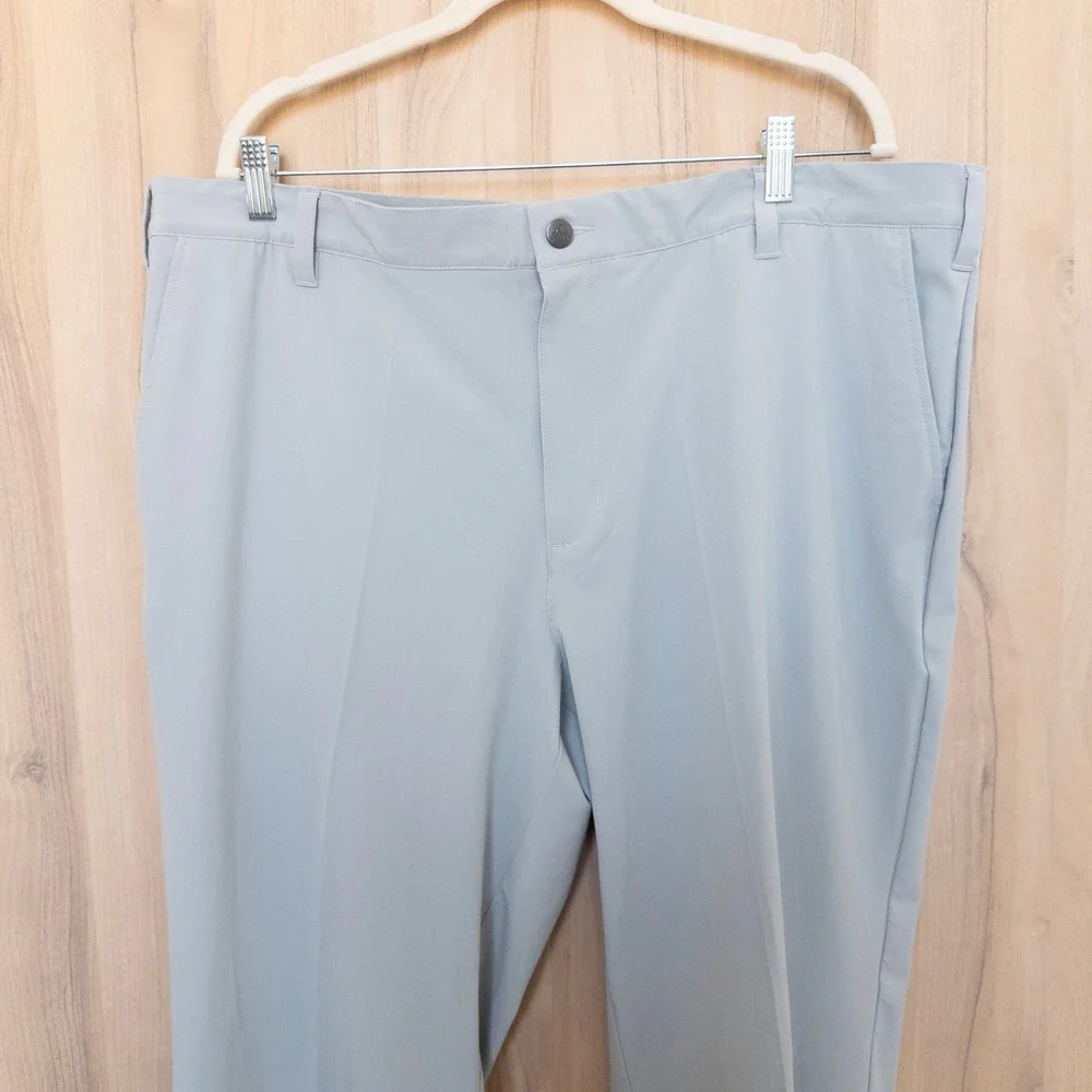 Adidas Mens Golf Pants 42X30 Light Gray Performance Stretch Preppy‎ Athleisure